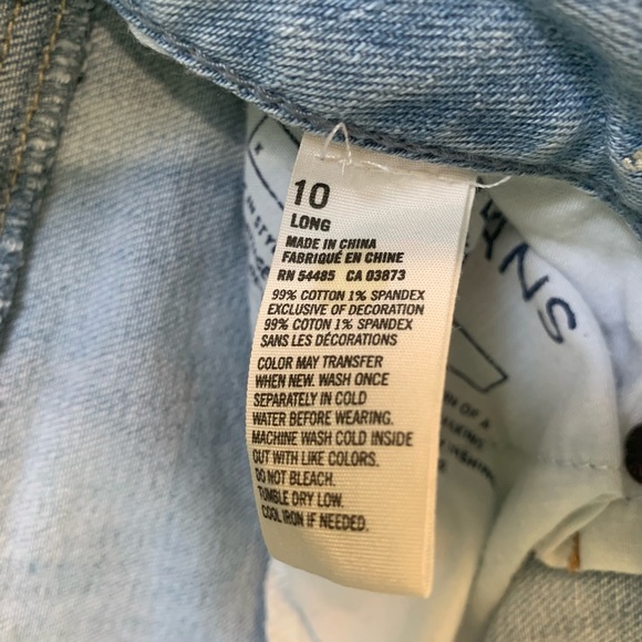 American Eagle Outfitters Distressed Skinny Jeans size 10 Long - Picture 4 of 4